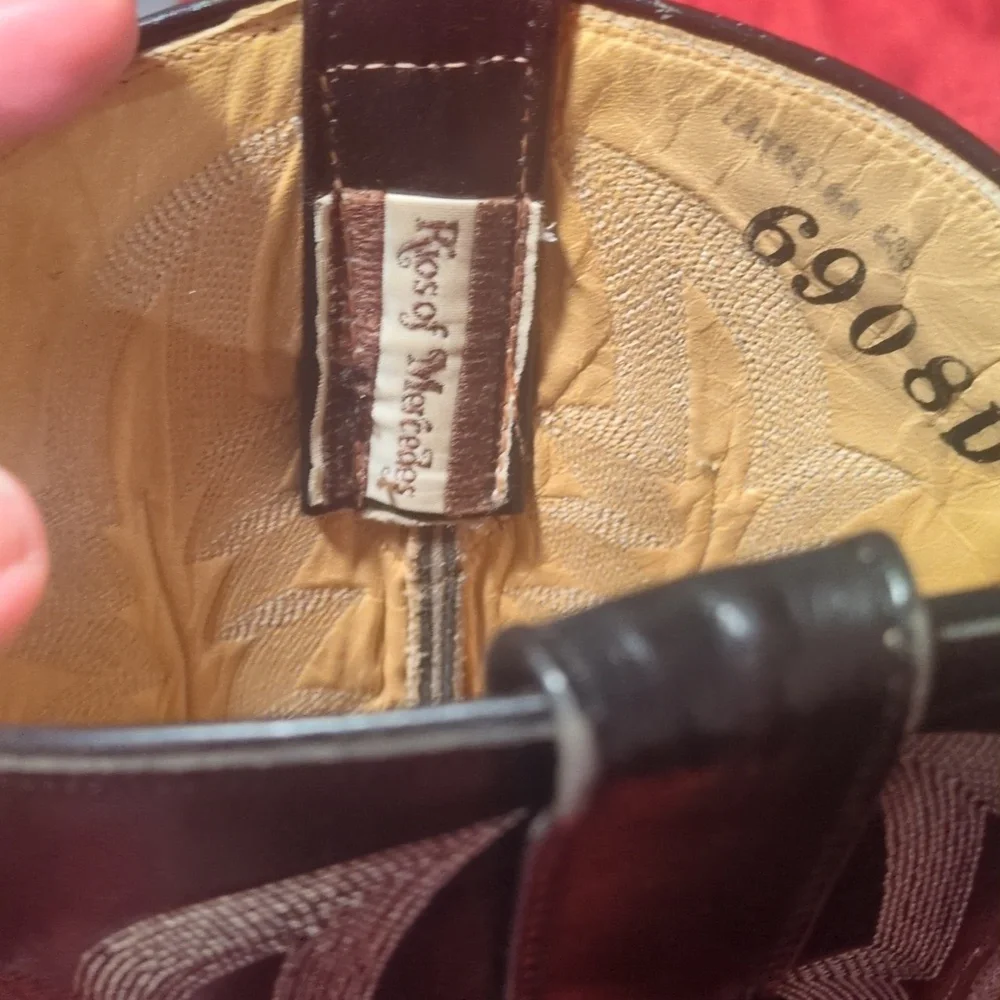 Rios of Mercedes Dark Leather Western Boots - Picture 7 of 9